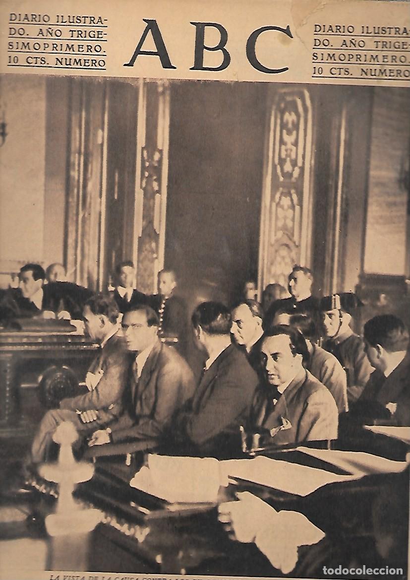 Coleccionismo de Revistas y Peri&oacute;dicos: PERIODICO ABC MADRID-SEVILLA 29 DE MAYO DE 1935 N&ordm;9988 VISTA CONTRA LOS EX CONSEJEROS.A-ABC-0386