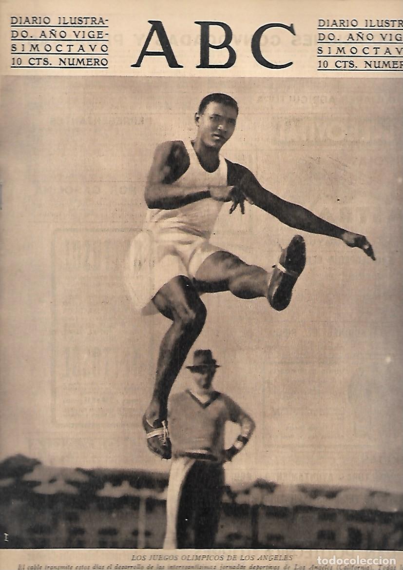 Coleccionismo de Revistas y Peri&oacute;dicos: PERIODICO ABC MADRID-SEVILLA 5 DE AGOSTO DE 1932 N&ordm;9214 JUEGOS OLIMPICOS DE LOS ANGELES.A-ABC-0390