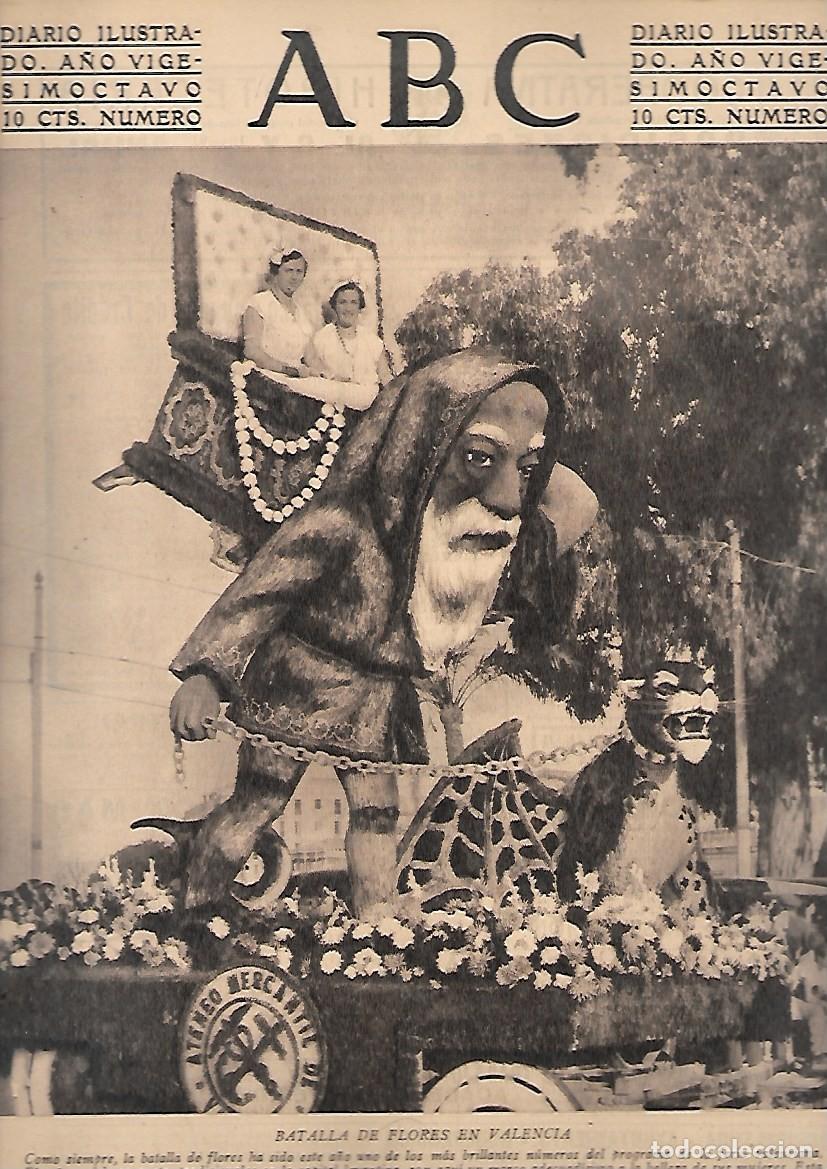 Coleccionismo de Revistas y Peri&oacute;dicos: PERIODICO ABC MADRID-SEVILLA 6 DE AGOSTO DE 1932 N&ordm;9215 BATALLA DE FLORES DE VALENCIA.A-ABC-0391