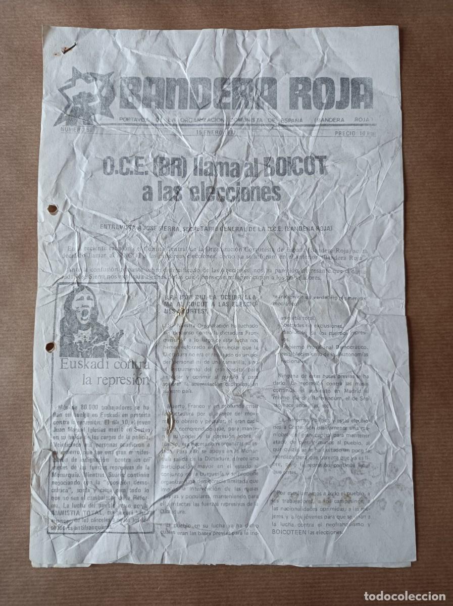 Collectionnisme de Revues et Journaux: PUBLICACI&Oacute;N FANZINE BOLET&Iacute;N BANDERA ROJA N&ordm; 50 A&Ntilde;O 1977 &Eacute;POCA TRANSICI&Oacute;N