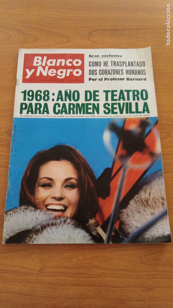 Coleccionismo de Revistas y Peri&oacute;dicos: REVISTA BLANCO Y NEGRO. 20 ENERO 1968. 1968 A&Ntilde;O DE TEATRO PARA CARMEN SEVILLA