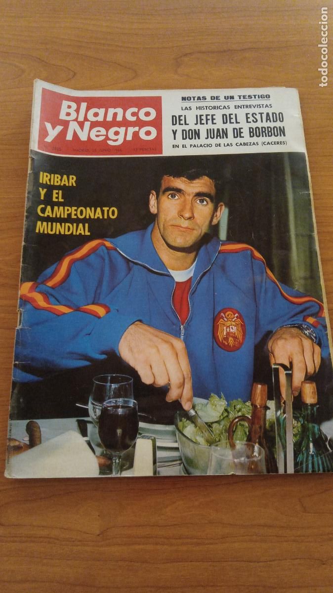 Coleccionismo de Revistas y Peri&oacute;dicos: REVISTA BLANCO Y NEGRO. 25 JUNIO 1966. IRIBAR Y EL CAMPEONATO MUNDIAL