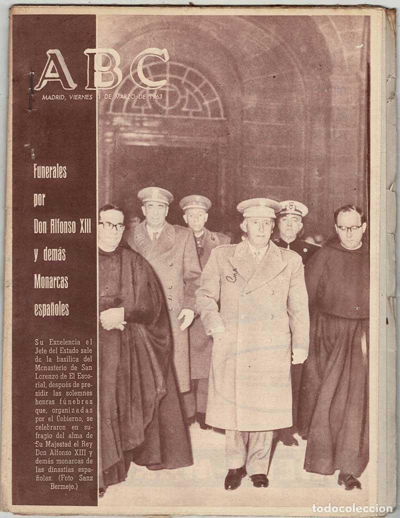 Coleccionismo de Revistas y Peri&oacute;dicos: Peri&oacute;dico ABC 1 marzo 1963. Funerales Alfonso XIII