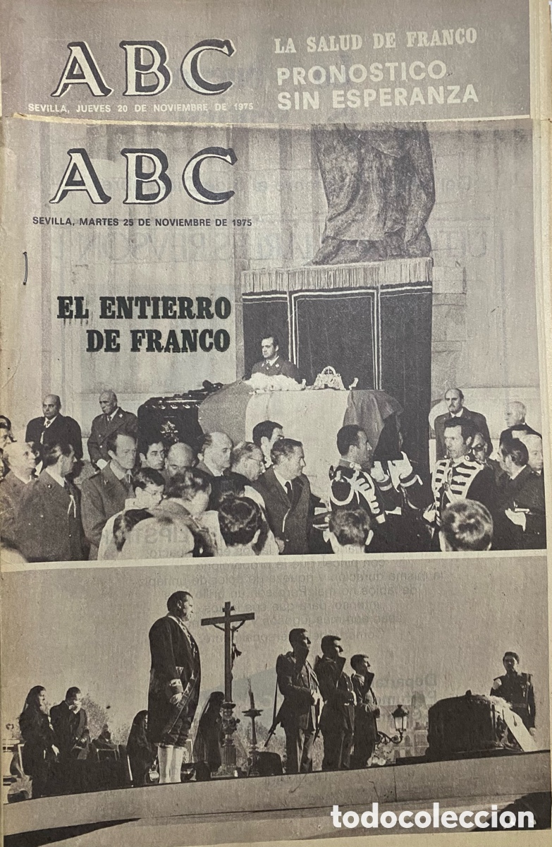 Coleccionismo de Revistas y Peri&oacute;dicos: Periodico ABC Franco 25 noviembre 1975