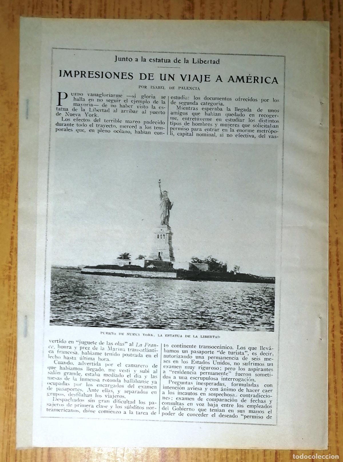 Colecionismo de Revistas e Jornais: IMPRESIONES DE UN VIAJE A AM&Eacute;RICA [SEPARATA de BLANCO Y NEGRO, junio 1925] / Isabel de Palencia