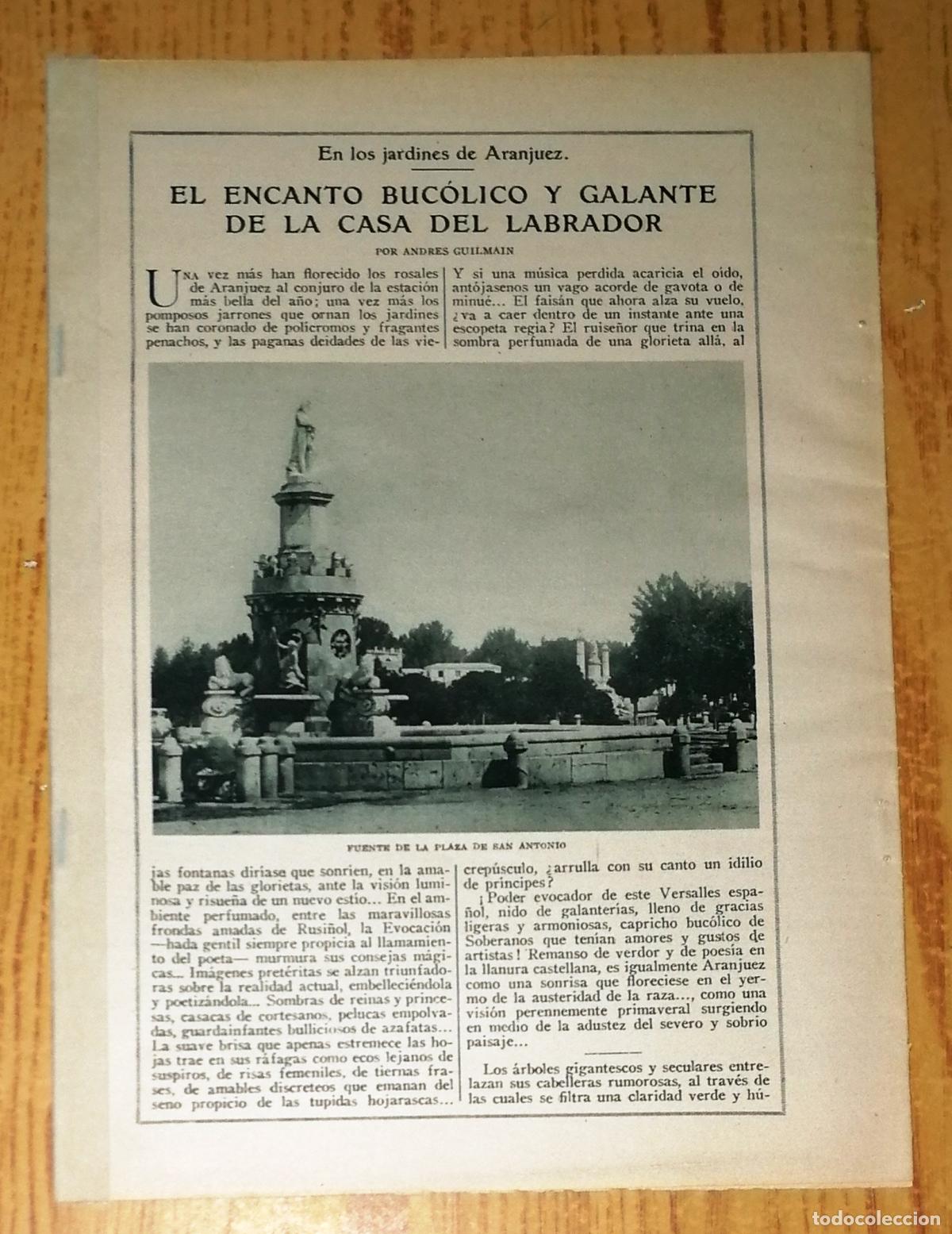 Colecionismo de Revistas e Jornais: ENCANTO BUC&Oacute;LICO Y GALANTE DE LA CASA DEL LABRADOR [SEPARATA BLANCO NEGRO agosto 1925] / A. Guilmain