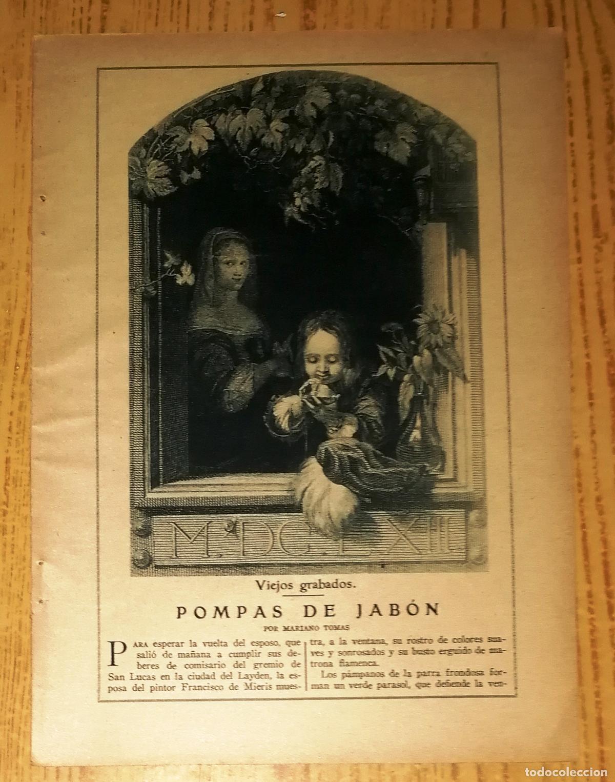 Colecionismo de Revistas e Jornais: POMPAS DE JAB&Oacute;N : Viejos grabados [SEPARATA de BLANCO Y NEGRO, diciembre 1925] / Mariano Tom&aacute;s