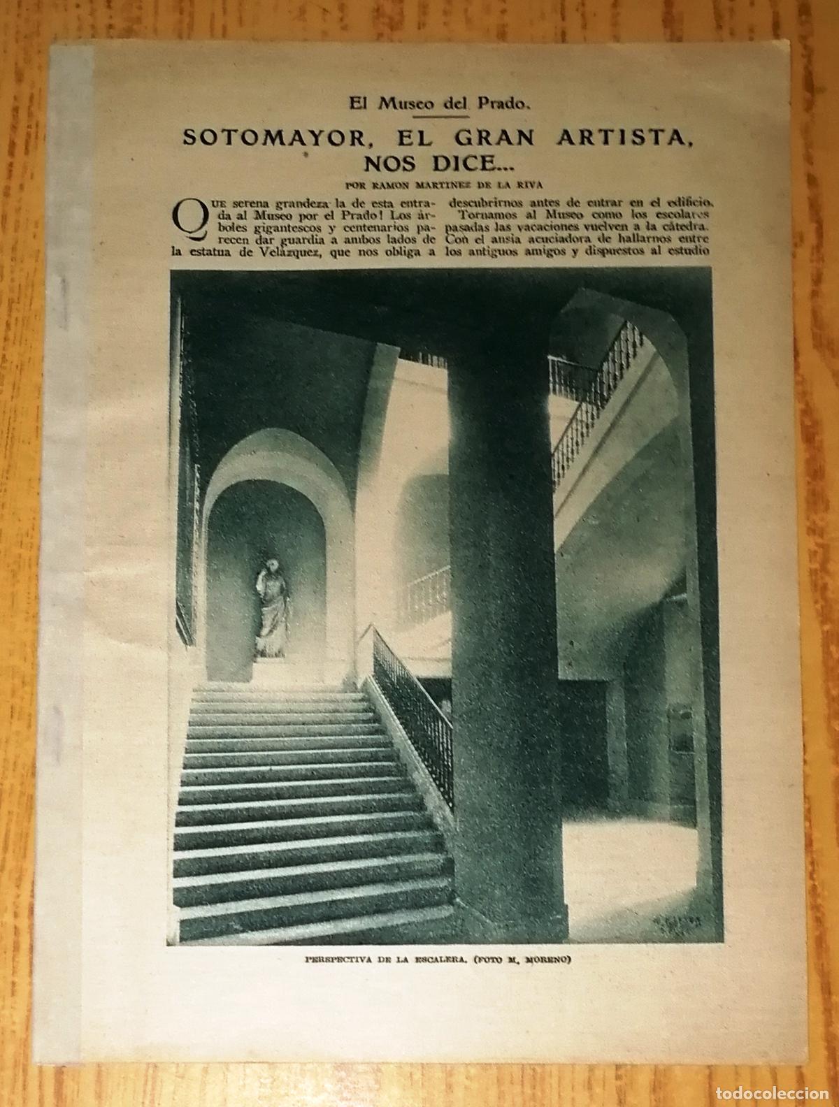 Colecionismo de Revistas e Jornais: SOTOMAYOR, EL GRAN ARTISTA, NOS DICE [SEPARATA BLANCO Y NEGRO, enero 1926] / R. Mart&iacute;nez de la Riva