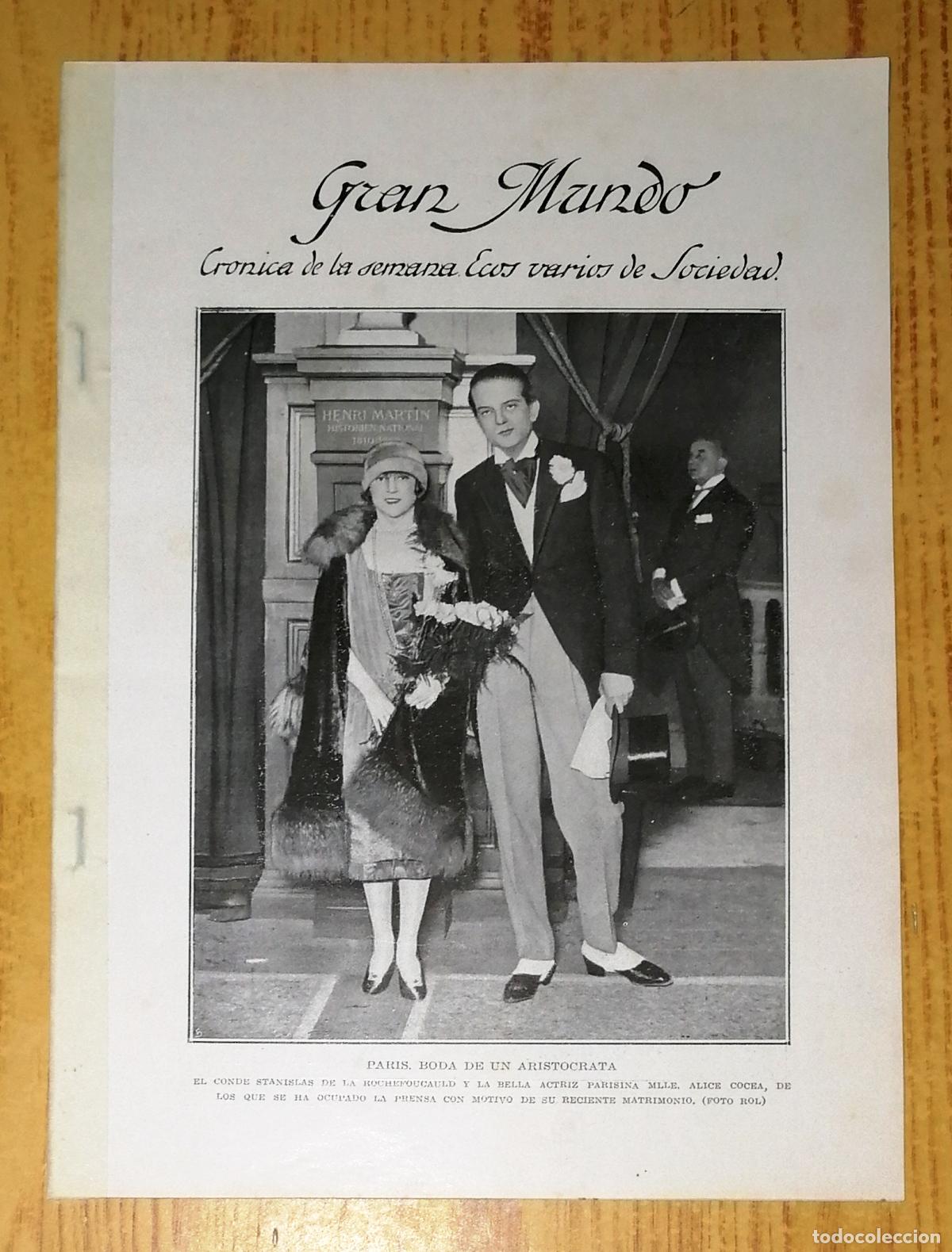 Colecionismo de Revistas e Jornais: GRAN MUNDO : Cr&oacute;nica de la semana; Ecos varios de sociedad [SEPARATA de BLANCO Y NEGRO, enero 1926]