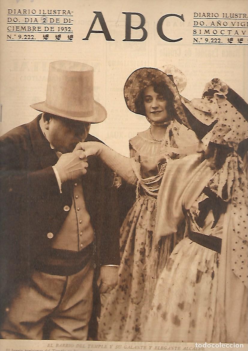 Coleccionismo de Revistas y Peri&oacute;dicos: PERIODICO ABC MADRID-SEVILLA 3 DE DICIEMBRE DE 1932 N&ordm;9221 EL BARRIO DEL TEMPLE.A-ABC-0394