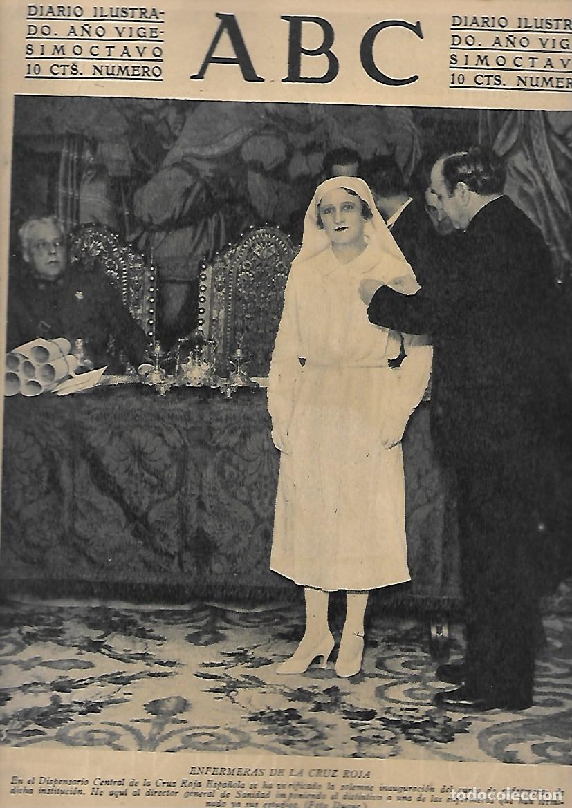 Coleccionismo de Revistas y Peri&oacute;dicos: PERIODICO ABC MADRID-SEVILLA 5 DE DICIEMBRE DE 1932 N&ordm; 9223 ENFERMERAS DE LA CRUZ ROJA.A-ABC-0396