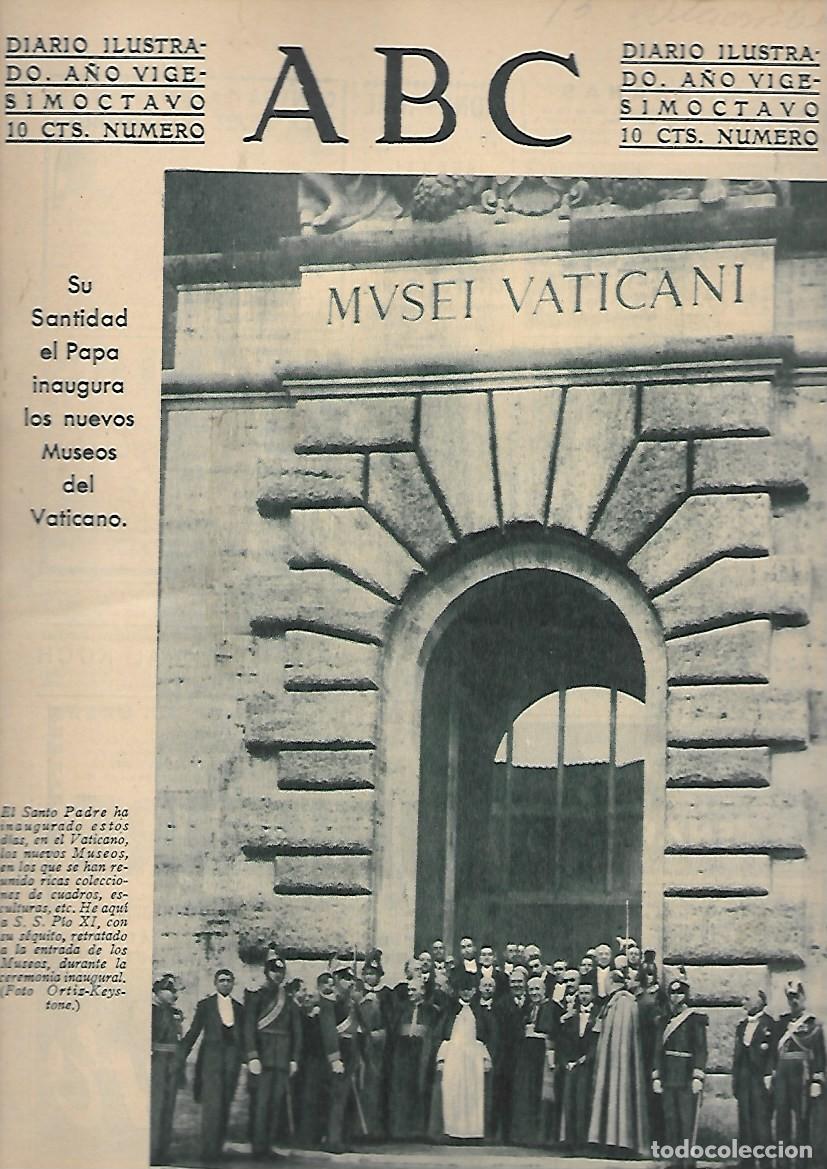 Coleccionismo de Revistas y Peri&oacute;dicos: PERIODICO ABC MADRID-SEVILLA 15 DE DICIEMBRE DE 1932 N&ordm;9231 SU SANTIDAD EL PAPA.A-ABC-0397