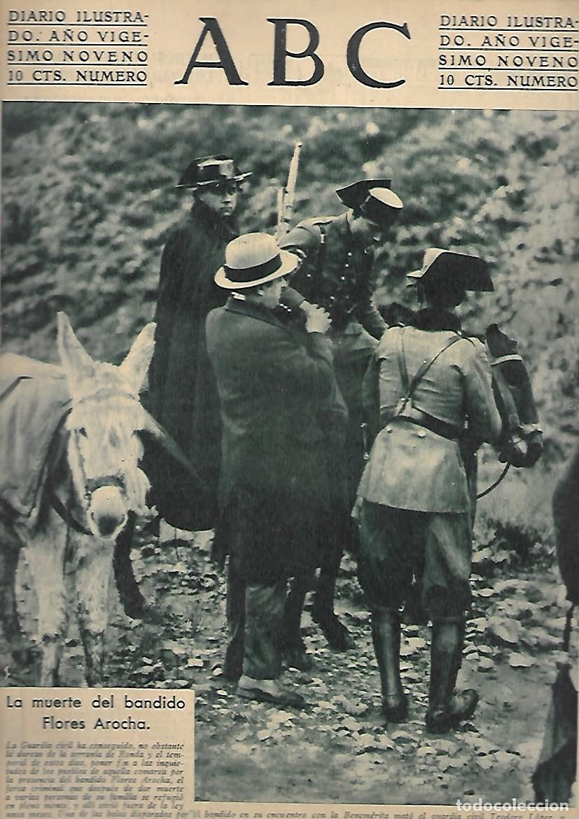 Coleccionismo de Revistas y Peri&oacute;dicos: PERIODICO ABC MADRID-SEVILLA 5 DE ENERO DE 1933 N&ordm;9249 MUERTE DEL BANDIDO FLORES AROCHA.A-ABC-0402
