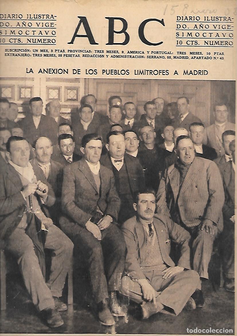 Coleccionismo de Revistas y Peri&oacute;dicos: PERIODICO ABC MADRID-SEVILLA 15 DE ENERO DE 1932 N&ordm;9042 REUNION EN EL AYUNTAMIENTO.A-ABC-0405
