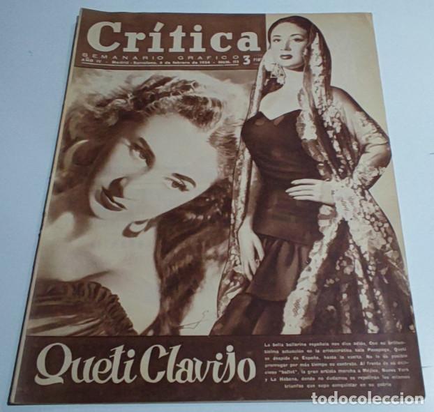 Coleccionismo de revistas y peri&oacute;dicos: REVISTA CRITICA A&Ntilde;O 1954, QUETI CLAVIJO, LA MANO CORTADA MARQUESA DE VALLASANTE, FENIXOLOGIA, LEPE,