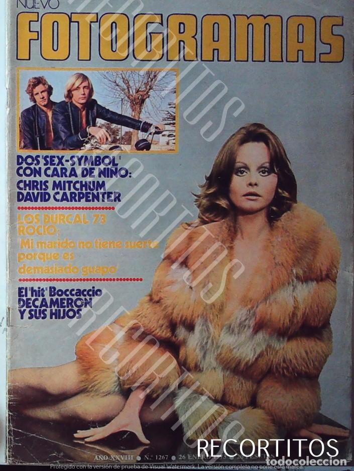 Coleccionismo de Revistas y Peri&oacute;dicos: RECORTE PORTADA ROCIO DURCAL CHRIS MITCHUM DAVID CARPENTER