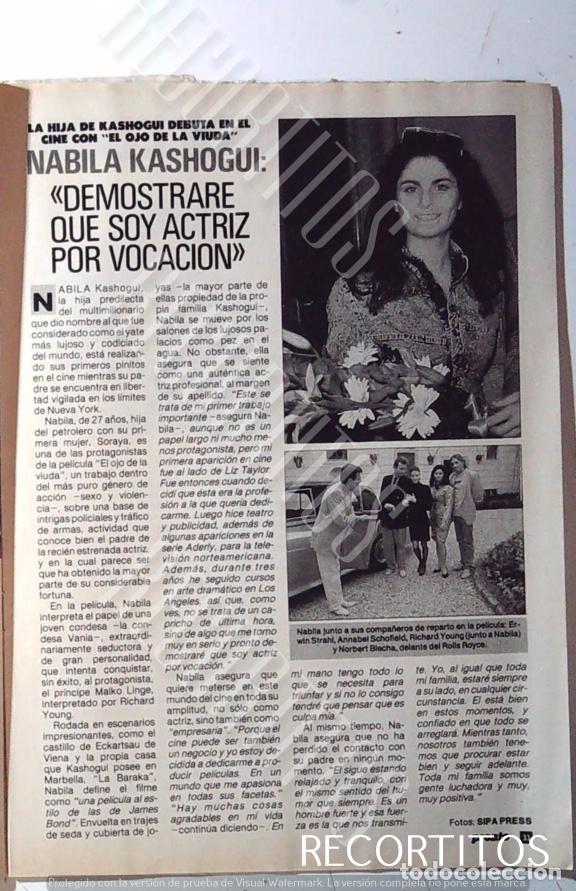 Coleccionismo de Revistas y Peri&oacute;dicos: nabila kashogi kashoogi kashougi julio iglesias ACTRIZ EL OJO DE LA VIUDA