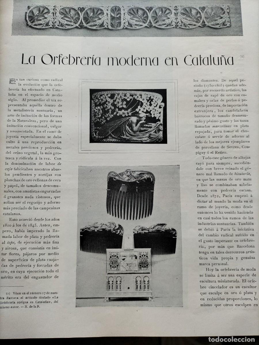 Collection Magazines and Newspapers: LA ORFEBRERIA MODERNA EN CATALU&Ntilde;A JOYERIAS REVISTA A&Ntilde;O 1903