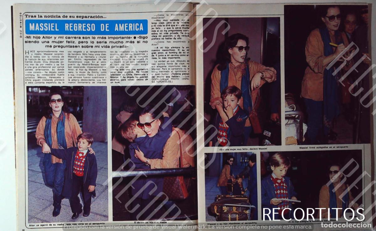 Coleccionismo de Revistas y Peri&oacute;dicos: MASSIEL CON AITOR REGRESO A ESPA&Ntilde;A