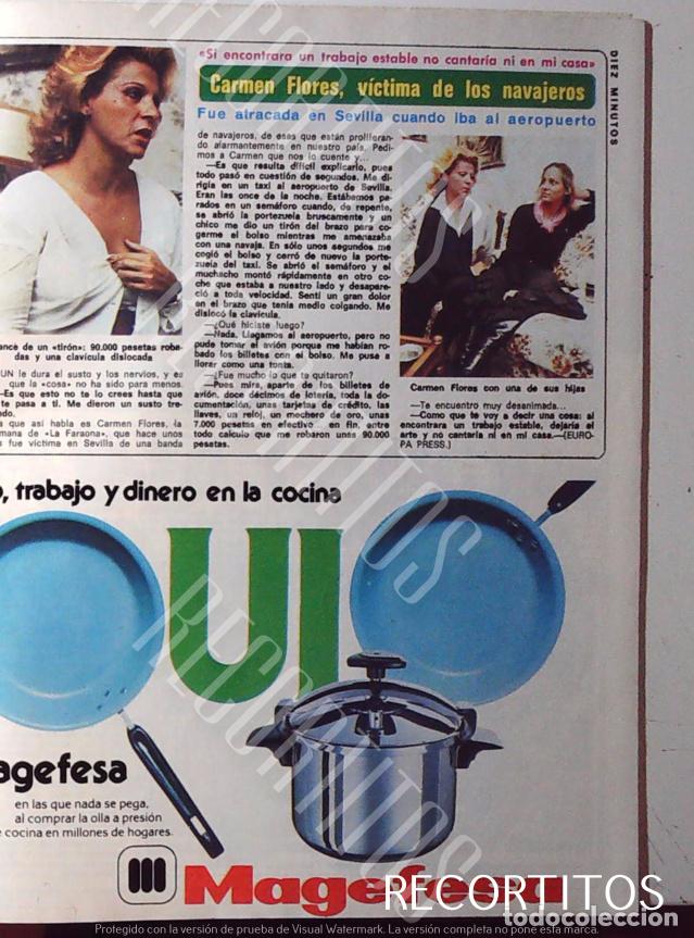 Coleccionismo de Revistas y Peri&oacute;dicos: CARMEN FLORES ATRACADA EN SEVILLA NAVAJEROS