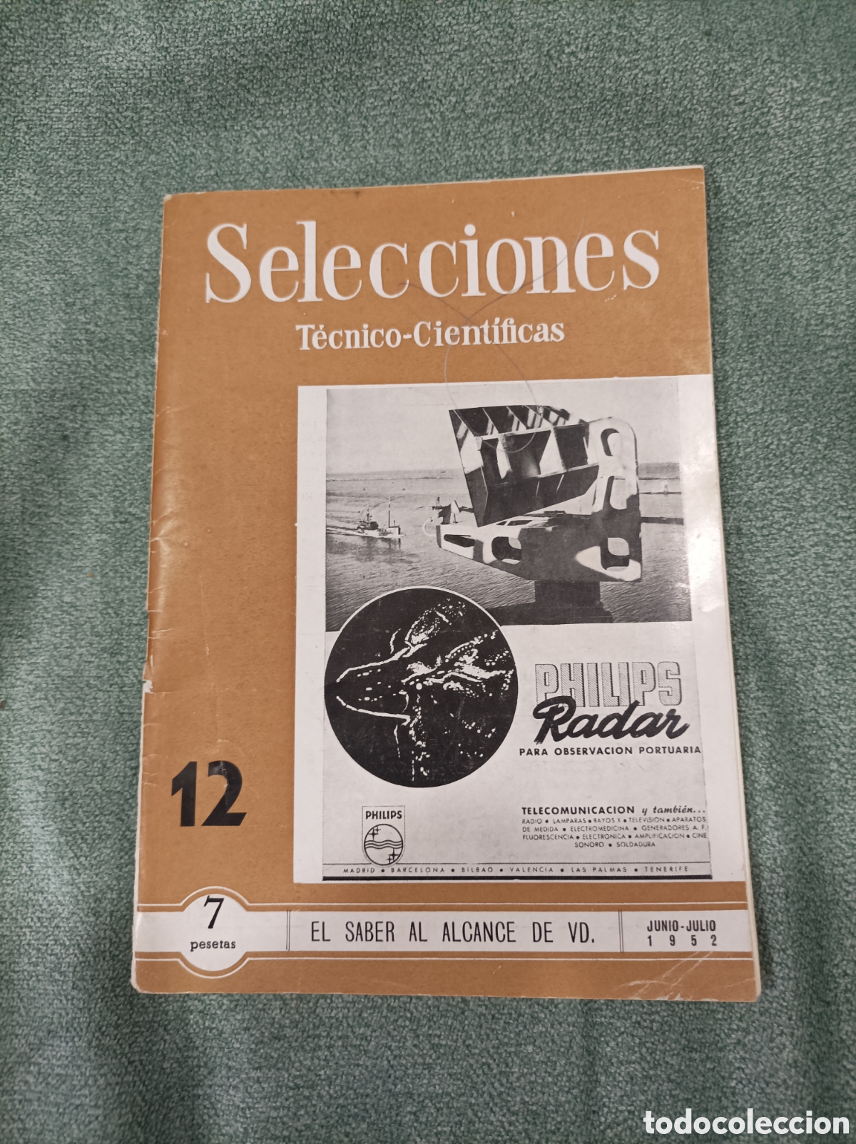 Coleccionismo de Revistas y Peri&oacute;dicos: REVISTA SELECCIONES JULIO 1952 N&deg; 12 T&Eacute;CNICO - CIENT&Iacute;FICAS - GAUD&Iacute;