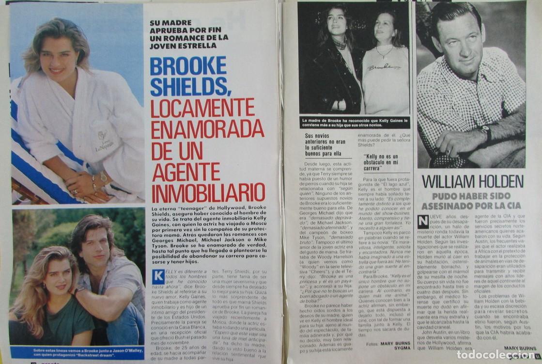 Colecionismo de Revistas e Jornais: RECORTE REVISTA PRONTO 962 1990 BROOKE SHIELDS, WILLIAM HOLDEN