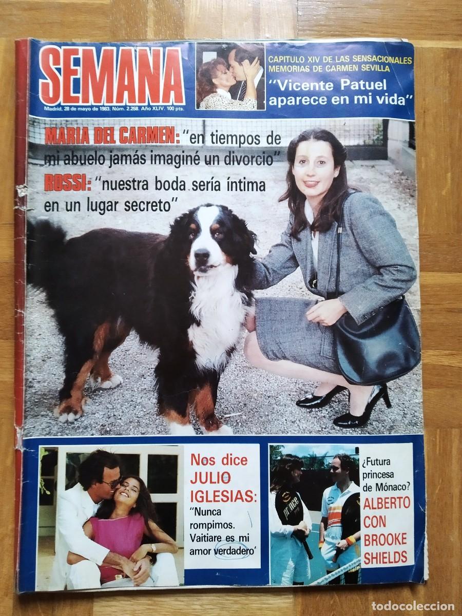 Coleccionismo de revistas y periódicos: REVISTA SEMANA 2258 JULIO IGLESIAS BEATRIZ CARVAJAL VICTORIA ABRIL BROOKE SHIELDS LORI SINGER XUXA +