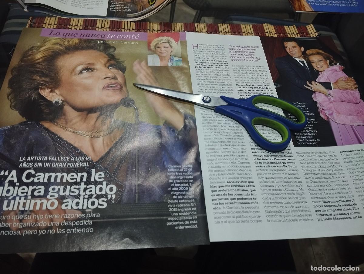 Coleccionismo de Revistas y Peri&oacute;dicos: CARMEN SEVILLA RECORTE REVISTA 2 P&Aacute;GINAS 2023
