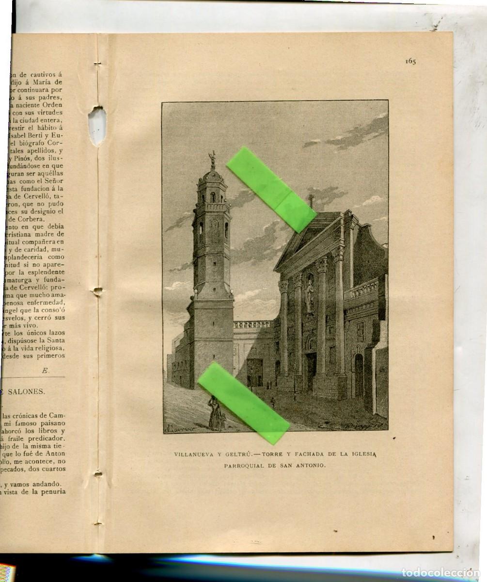 Collection Magazines and Newspapers: REVISTA A&Ntilde;O 1890 ILUSTRACION IGLESIA DE VILANOVA Y LA GELTRU SANTUARIO DE LOURDE FRANCIA ADOR VALENC