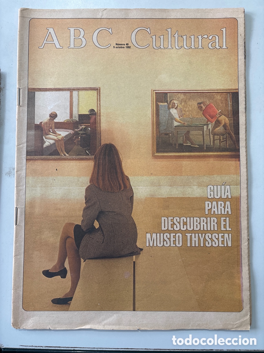 Coleccionismo de Revistas y Peri&oacute;dicos: ABC CULTURAL. GU&Iacute;A PARA DESCUBRIR EL MUSEO THYSSEN. N&Uacute;M. 49. 9 OCTUBRE 1992.