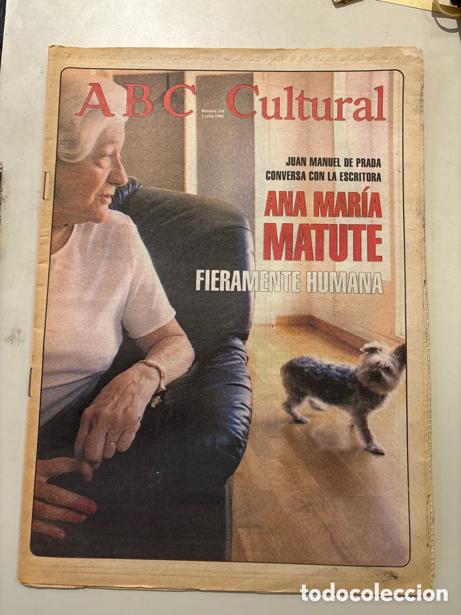 Coleccionismo de Revistas y Peri&oacute;dicos: ABC CULTURAL. ANA MAR&Iacute;A MATUTE FIERAMENTE HUMANA. N&Uacute;M. 244. 5 DE JULIO DE 1996.