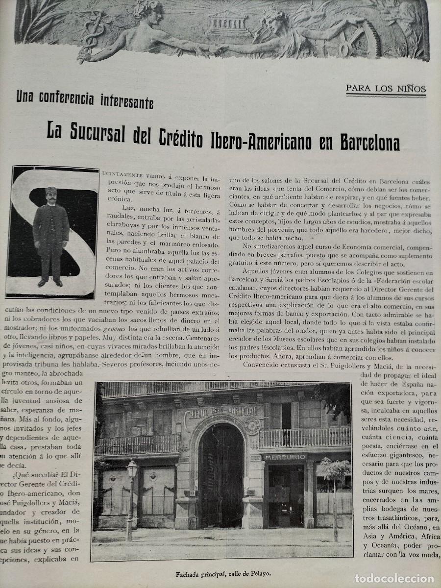 Coleccionismo de revistas y peri&oacute;dicos: LA SUCURSAL DEL CREDITO IBERO - AMERICANO EN BARCELONA REVISTA A&Ntilde;O 1905