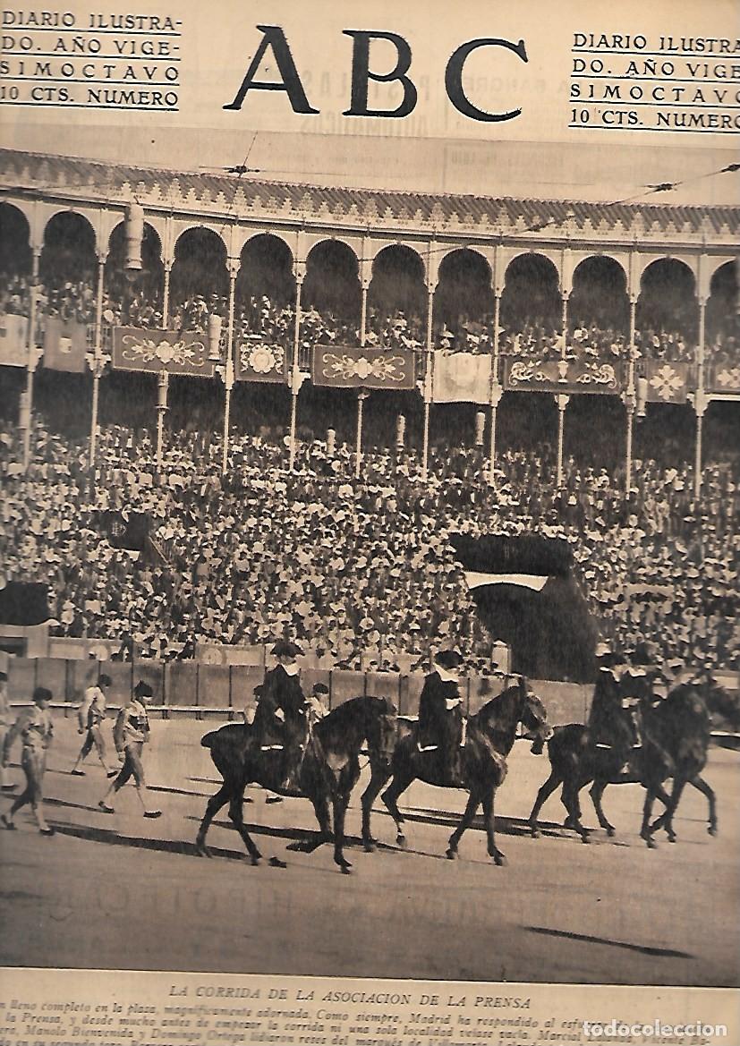 Coleccionismo de Revistas y Peri&oacute;dicos: PERIODICO ABC MADRID-SEVILLA 15 JULIO DE 1932 N&ordm;9196 CORRIDA DE ASOCIACION DE LA PRENSA.A-ABC-0427