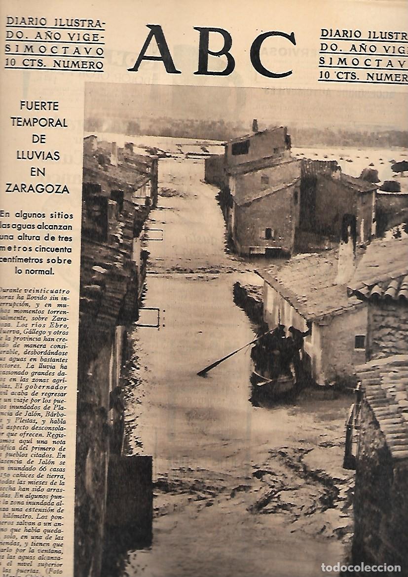 Coleccionismo de Revistas y Peri&oacute;dicos: PERIODICO ABC MADRID-SEVILLA 23 DE JULIO DE 1932 N&ordm;9203 TEMPORAL DE LLUVIAS EN ZARAGOZA.A-ABC-0430