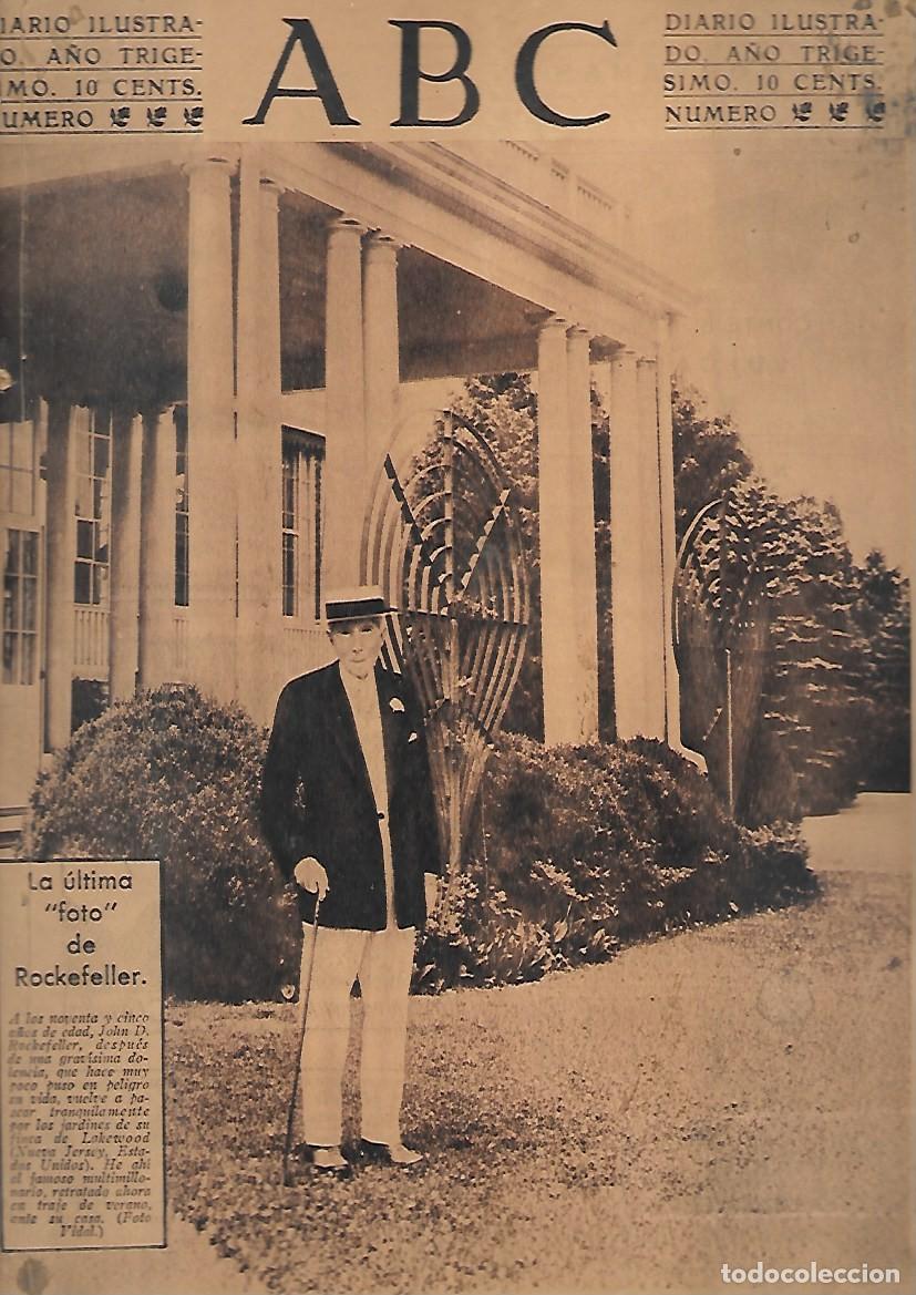 Coleccionismo de Revistas y Peri&oacute;dicos: PERIODICO ABC MADRID-SEVILLA 23 DE JUNIO DE 1934 N&ordm; 9697 LA ULTIMA FOTO DE ROCKEFELLER.A-ABC-0433