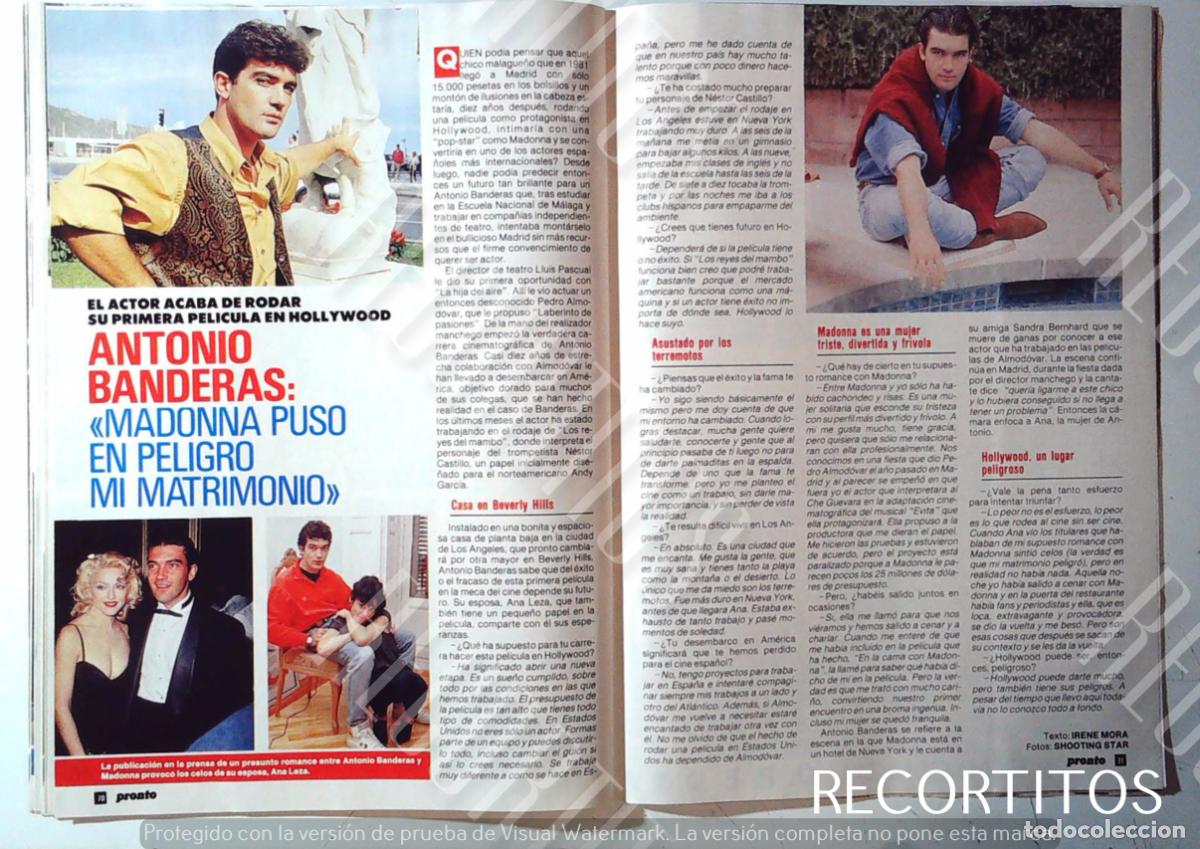 Coleccionismo de Revistas y Peri&oacute;dicos: ANTONIO BANDERAS MADONNA