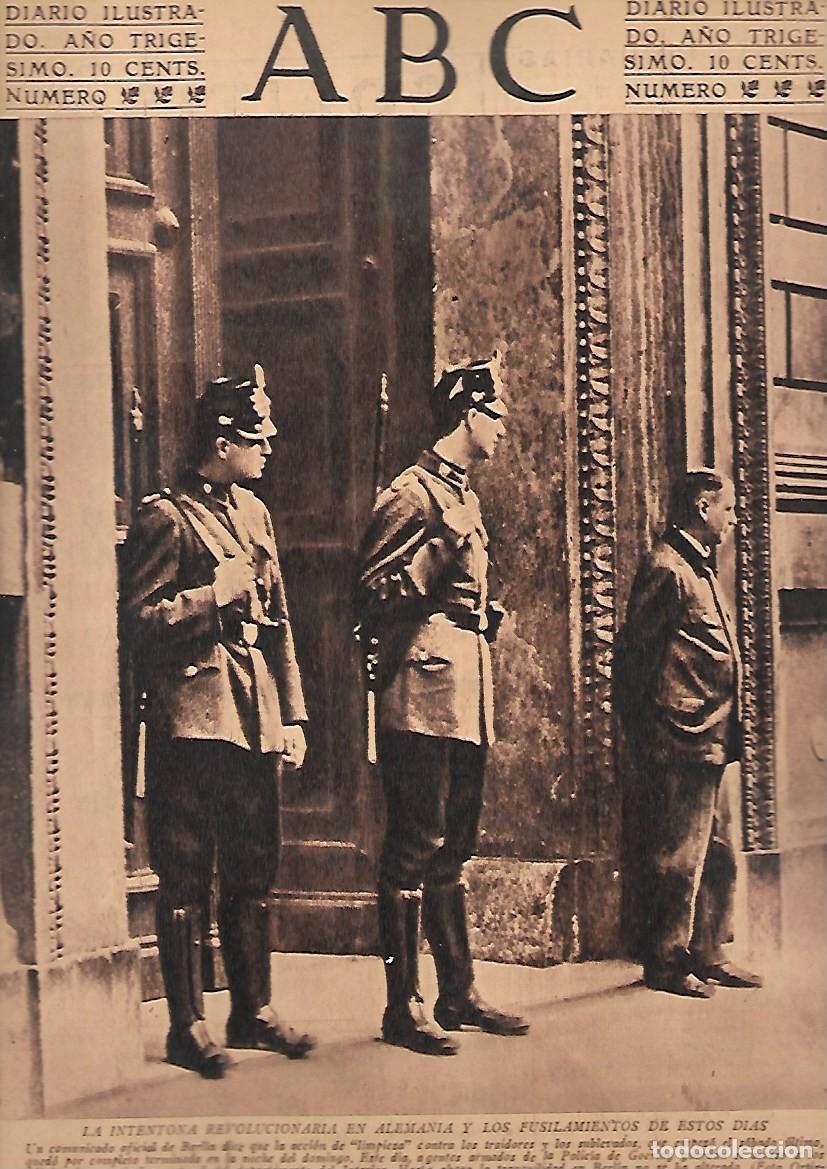Coleccionismo de Revistas y Peri&oacute;dicos: PERIODICO ABC MADRID-SEVILLA 5 DE JULIO 1934 N&ordm;9707 INTENTONA REVOLUCIONARIA EN ALEMANIA. A-ABC-0436