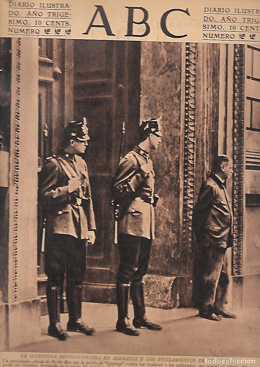 Coleccionismo de Revistas y Peri&oacute;dicos: PERIODICO ABC MADRID-SEVILLA 5 DE JULIO DE 1934 N&ordm;9707 INTENTONA REVOLUCIONARIA.A-ABC-0453