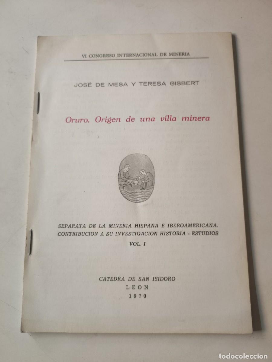 Collectionnisme de Revues et Journaux: Separata: Oruro. Origen de una villa minera.