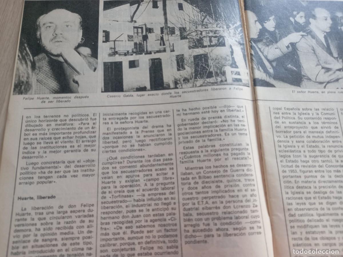 Colecionismo de Revistas e Jornais: FELIPE HUARTE LIBERADO TRAS PAGAR RESCATE A ETA. EXTRA&Iacute;DO DE REVISTA MUNDO 1973