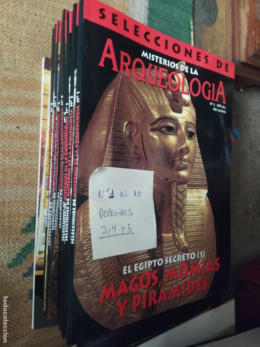 Collectionnisme de Revues et Journaux: Misterios De La Arqueolog&iacute;a SELECCIONES DE. ...N&deg; 1 al 9.. Lote 12 revistas tomo