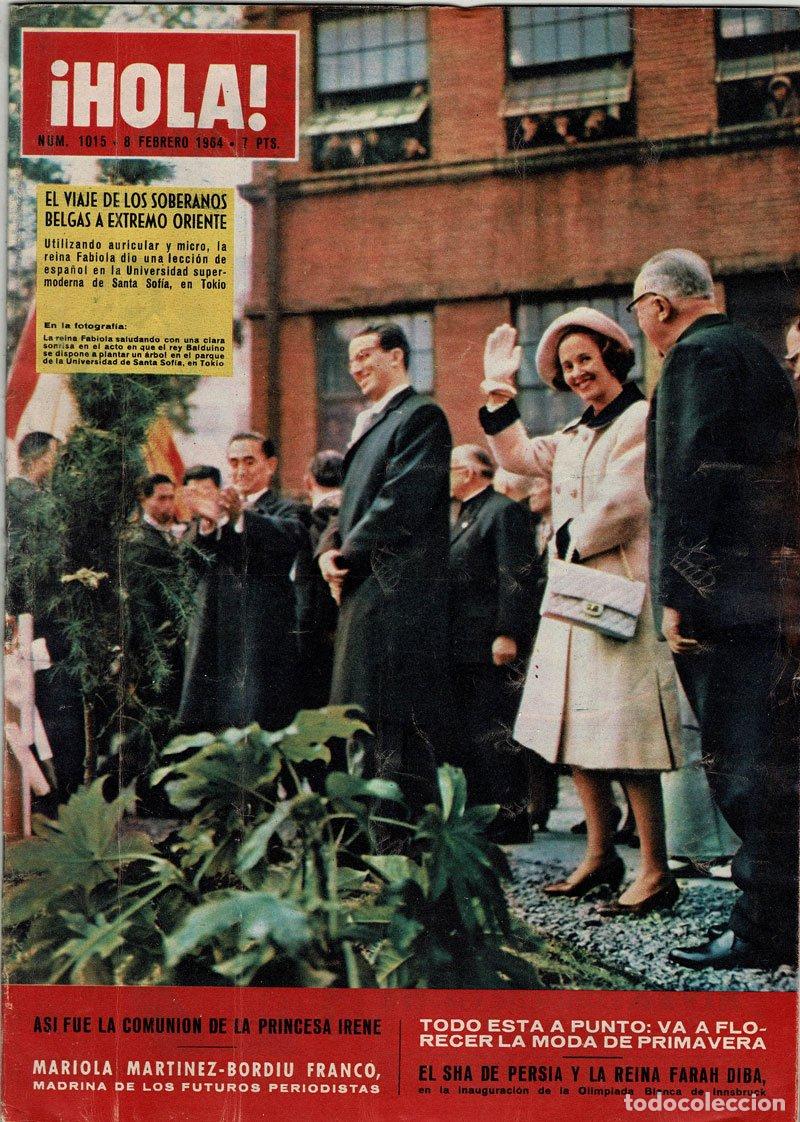 Coleccionismo de Revistas y Peri&oacute;dicos: Revista Hola N&ordm; 1015. 8 febrero 1964. Alan Ladd. Carnaval de C&aacute;diz. Agnes Spaak