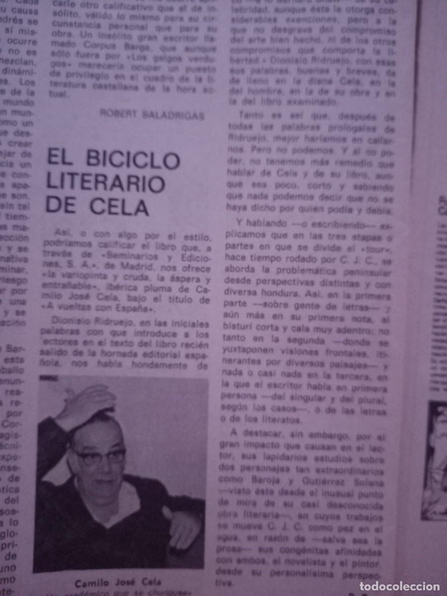 Coleccionismo de Revistas y Peri&oacute;dicos: RESE&Ntilde;A DE `A VUELTAS CON ESPA&Ntilde;A` DE CAMILO JOS&Eacute; CELA. EXTRA&Iacute;DO DE REVISTA MUNDO 1973
