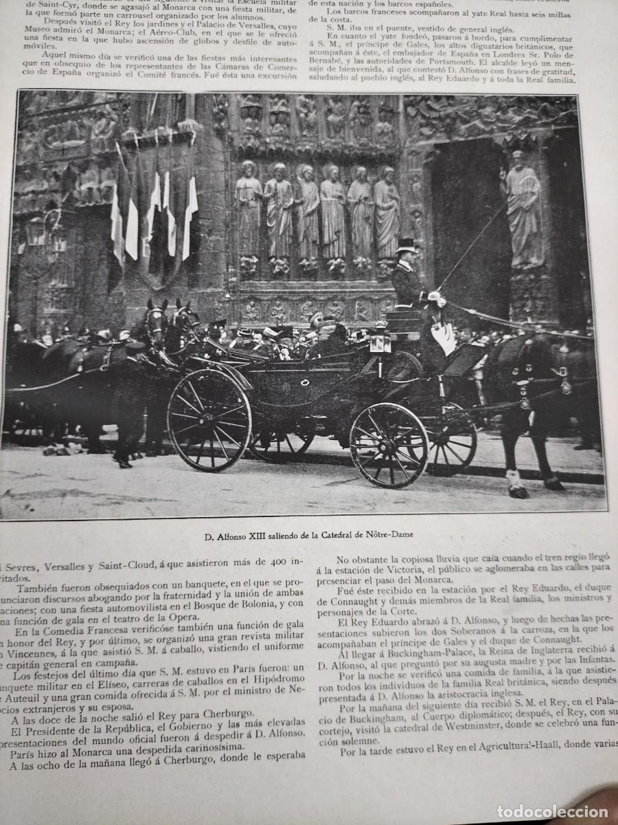 Coleccionismo de revistas y peri&oacute;dicos: VISITA ALFONSO XIII PARIS CATEDRAL NOTRE DAME FRANCIA LONDRES OXFORD CIRCUS . REVISTA A&Ntilde;O 1905