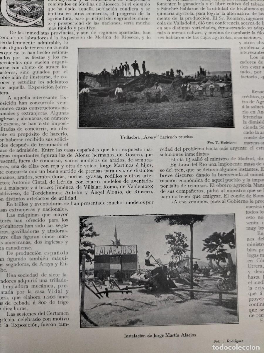 Collection Magazines and Newspapers: LA EXPOSICION AGRICOLA DE MEDINA DE RIOSECO INSTALACION JORGE MARTIN ALAEJOS 2 PAGINAS A&Ntilde;O 1905