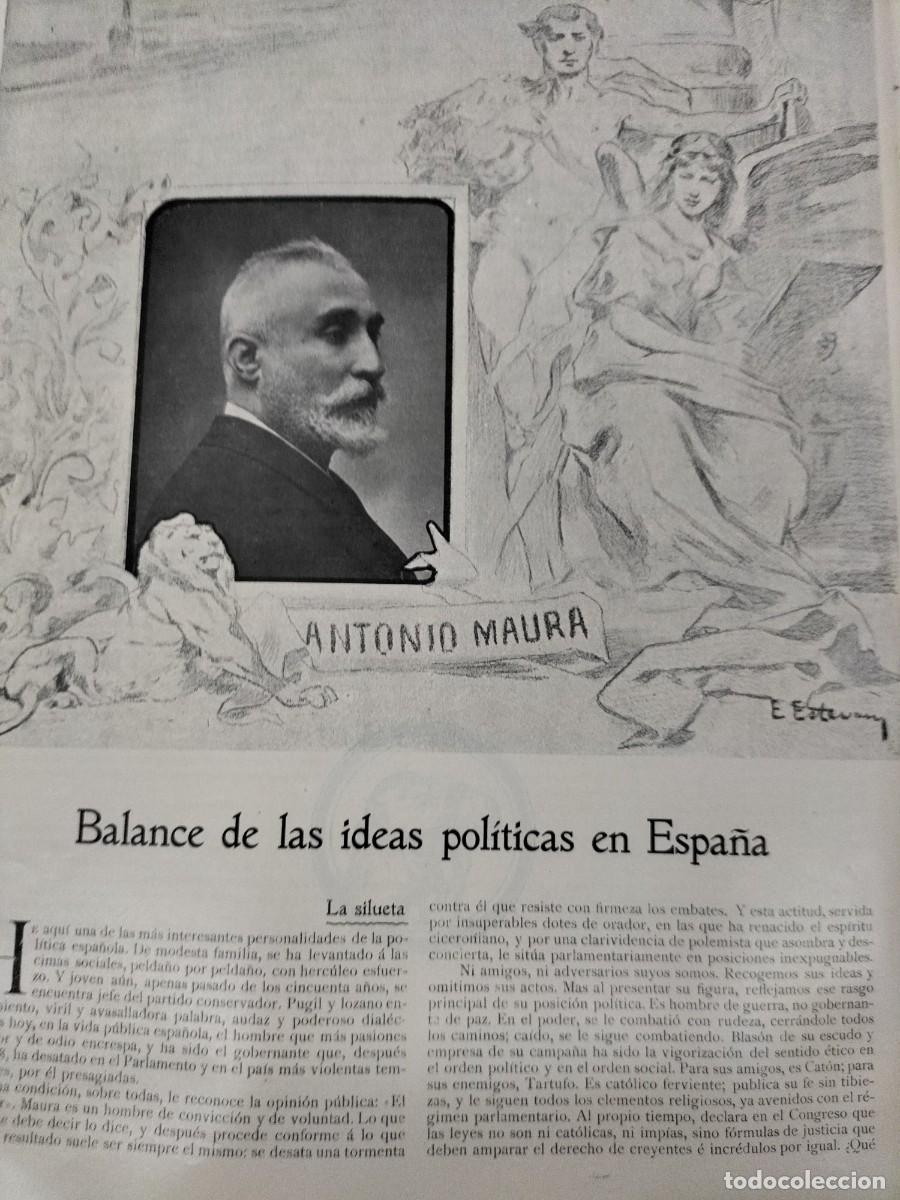 Collection Magazines and Newspapers: BALANCE DE LAS IDEAS POLITICAS EN ESPA&Ntilde;A 3 PAGINAS A&Ntilde;O 1905