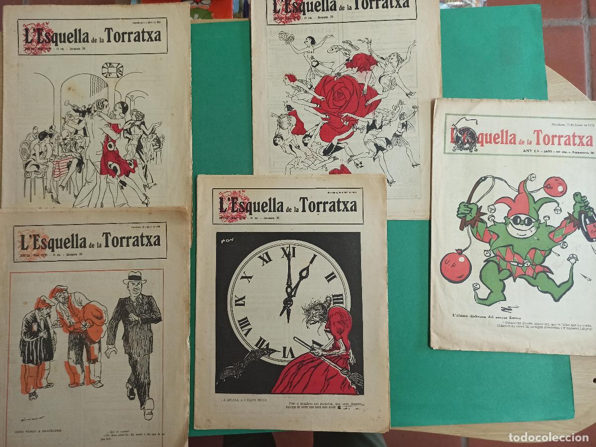 Coleccionismo de revistas y peri&oacute;dicos: Lote de 5 revistas L'Esquella de la Torratxa. 4 de abril 1929 y una de 1931.