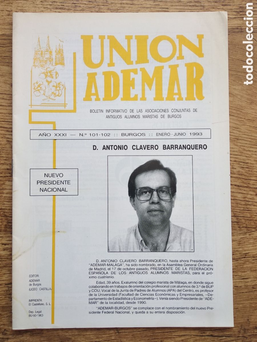 Collection Magazines and Newspapers: Revista Uni&oacute;n Ademar Burgos , Liceo Castilla , Maristas 1993