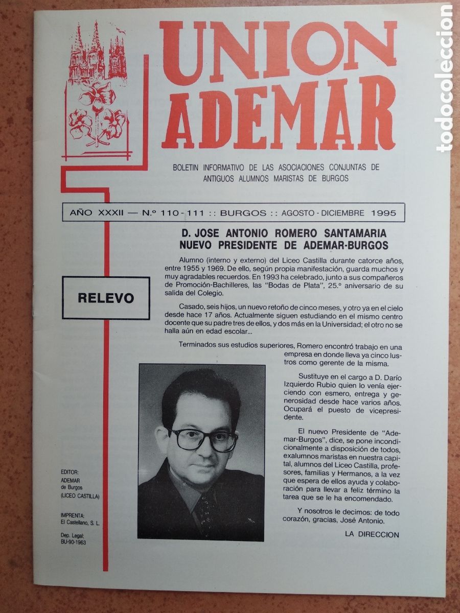 Collection Magazines and Newspapers: Revista Uni&oacute;n Ademar Burgos , Liceo Castilla , Maristas 1995