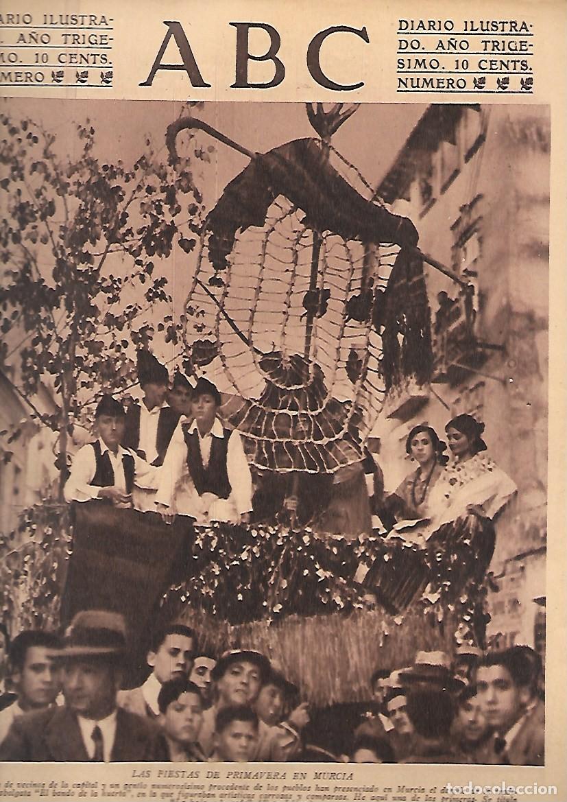 Coleccionismo de Revistas y Peri&oacute;dicos: PERIODICO ABC MADRID-SEVILLA 5 DE ABRIL DE 1934 N&ordm;9638 FIESTAS DE PRIMAVERA DE MURCIA.A-ABC-0460